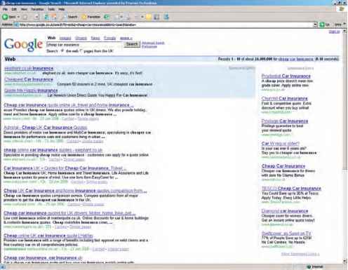 Search Engine Result Examples