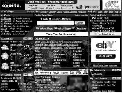 Picture Excite Home Page