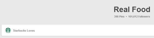 Starbucks Real Food Board