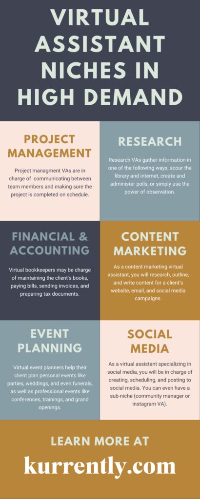 Best Virtual Assistant Niches (INFOGRAPHIC)