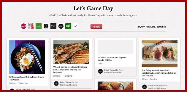 Food Network Screenshot - A Pinterest Group Board is a Great Way to Increase Your Follower Base