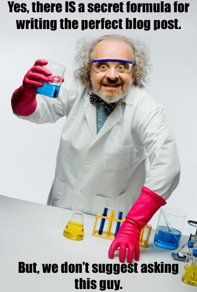 Crazy Scientist shows: The formula for the perfect # blog post http://scalablesocialmedia.com/2013/01/how-to-blog
