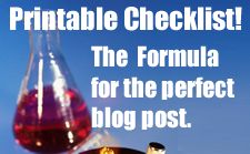 Printable Checklist for the perfect blog post.