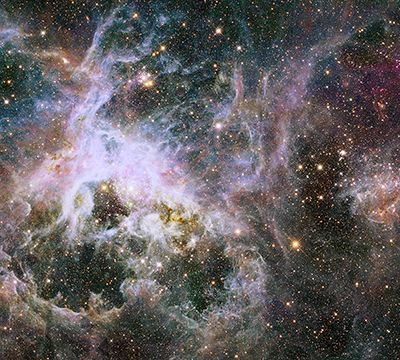 Hubble Probes Interior of Tarantula Nebula