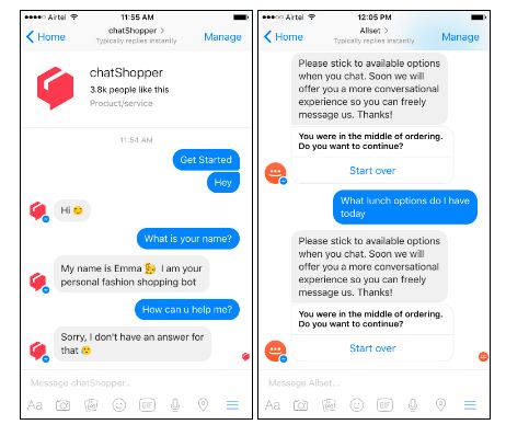 ChatShopper and Allset Chatbots