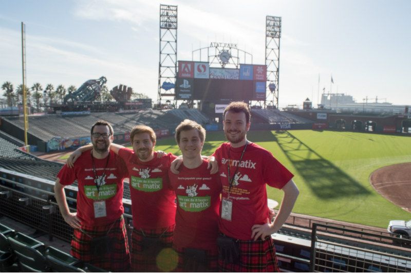 From L-R: Neal, Eric, Bart, & Se&aacute;n (Artomatix's lead artist)