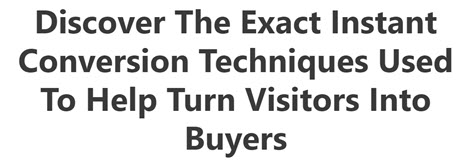 Buyer Conversion Mastery