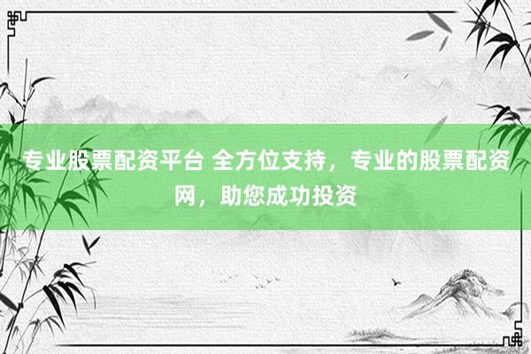专业股票配资平台 全方位支持，专业的股票配资网，助您成功投资